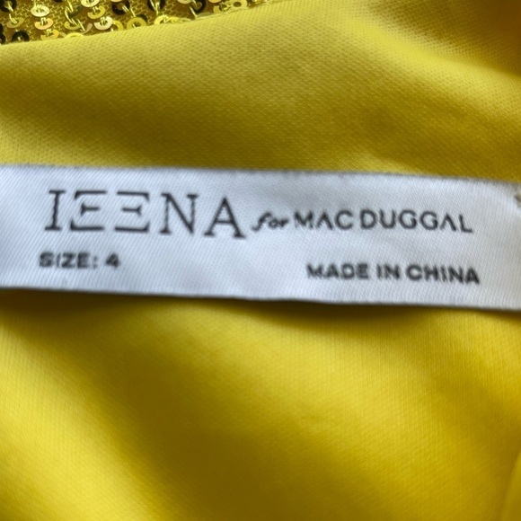 Ieena By Mac Duggal
Style No. 26944 Evening Yellow/Gold Mini Dress Size 4 - Picture 7 of 11